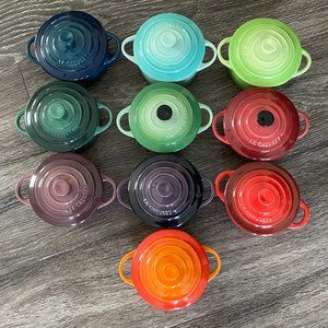 Lot of 10 Le Creuset Mini Round Cocottes, 8 oz